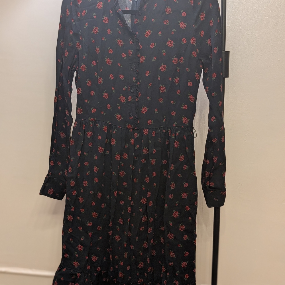 Floral Black Dress